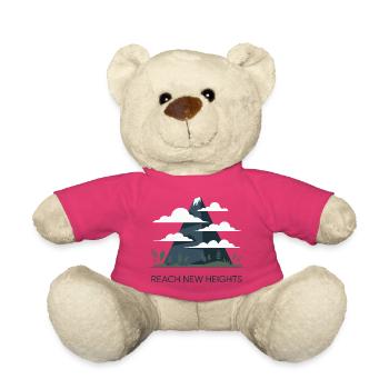 Reach New Heights Mountain Graphic - Teddy Bear - pink - Front