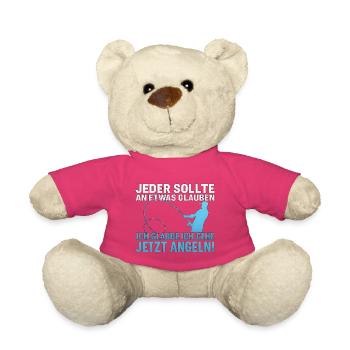JEDER HAT EINEN GLAUBEN ICH GLAUBE ICH GEH ANGELN  - Teddy - Pink - Vorne