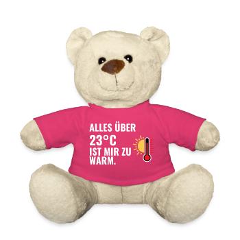 Alles über 23°C ist mir zu warm. - Teddy - Pink - Vorne