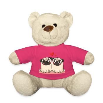 Mopspaar Mops - Teddy - Pink - Vorne