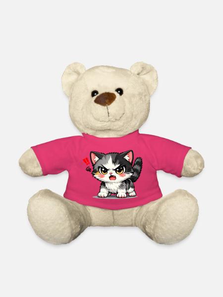 Wütendes Kawaii-Kätzchen - Teddy - Pink