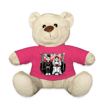 Bunny Punk Serie: Häschen Hochzeit Gothic - Teddy - Pink - Vorne