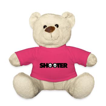 Shooter | Schütze | Totenkopf | Skull - Teddy Bear - pink - Front