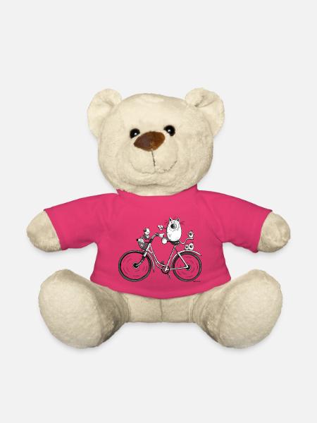 Katze auf Radtour - Teddy - Pink