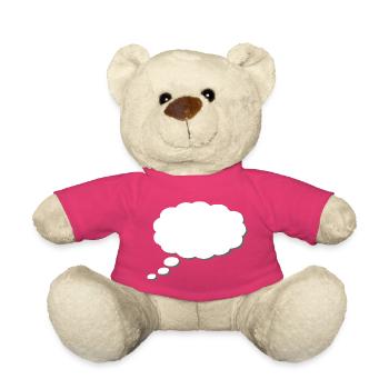 Gedankenwolke, Thinkbubble. So personalisieren Sie - Teddy - Pink - Vorne