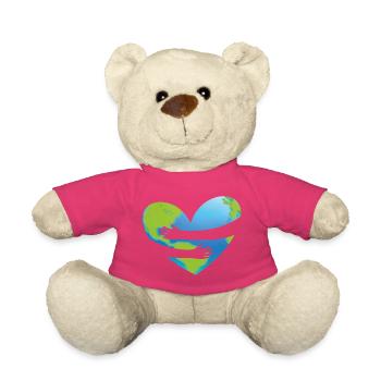 Earth Day - Herz Umarmung - Teddy - Pink - Vorne
