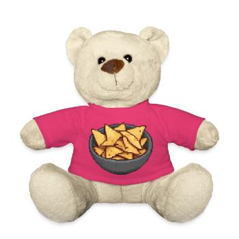 Crunchy Pixels Snack Bowl - Teddy Bear - pink - Front