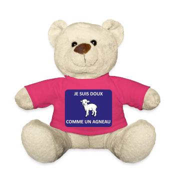 Doux comme un agneau - Nounours - rose - Devant