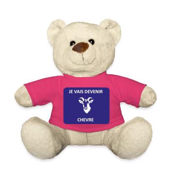I'm going to become a goat - Teddy Bear - pink - Front