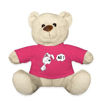 Drolliger Weißer Nö Hase I Hasenmotiv Kaninchen - Teddy - Pink - Vorne