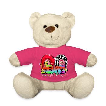 Helau Fastnacht Fasching Karneval Kostüm Jeck - Teddy - Pink - Vorne