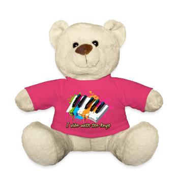 Im Einklang mit den Klavier Tasten - Pianist - Teddy - Pink - Vorne