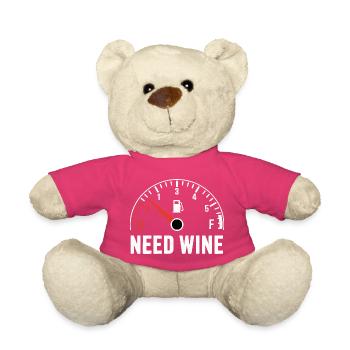 Tank leer – brauche Wein jetzt! - Teddy - Pink - Vorne