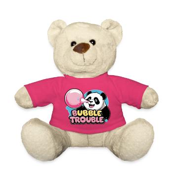Panda mignon avec chewing-gum - Nounours - rose - Devant