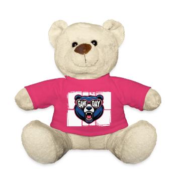 Ours du jour du match avec lunettes coeur - Nounours - rose - Devant