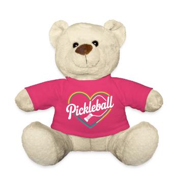 Heart Pickleball - Teddy Bear - pink - Front