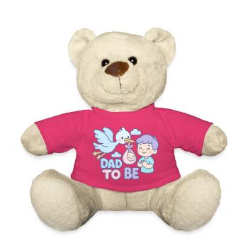 La cigogne et le futur papa - Nounours - rose - Devant