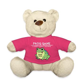 Frog Game Don't Look at the Frog Funny Fr - Teddy Bear - pink - Front