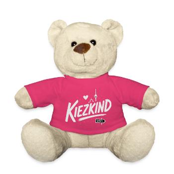 Kiezkind Berlin Design mit Fernsehturm und Herz - Teddy - Pink - Vorne