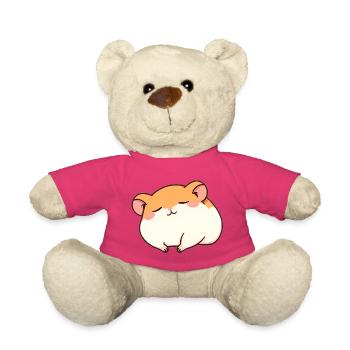 Hamster endormi - Nounours - rose - Devant
