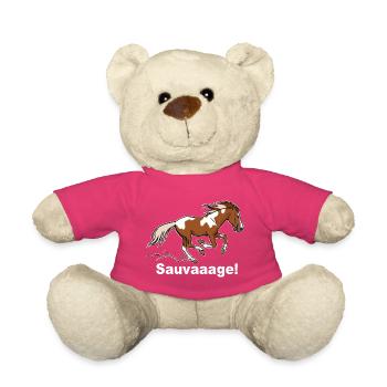 Elster Wildpferd (für dunkle Texile) - Teddy - Pink - Vorne