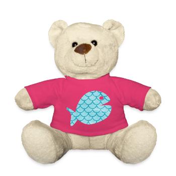 Fisch Schuppen Muster Meer maritim Ozean Hamburg - Teddy - Pink - Vorne