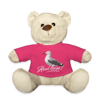 Heul Leise Möwe Illustration Lustiger Spruch - Teddy - Pink - Vorne