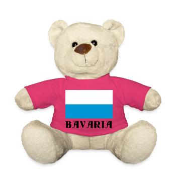 Ligne horizontale blanc-bleu-noir - Nounours - rose - Devant