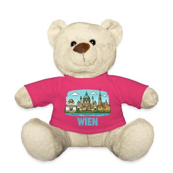 Panorama de Vienne : Silhouette historique - Nounours - rose - Devant