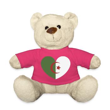 Drapeau du cœur de l’Algérie - Nounours - rose - Devant