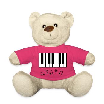 Klaviertasten_und_Notenzeichen - Nounours - rose - Devant