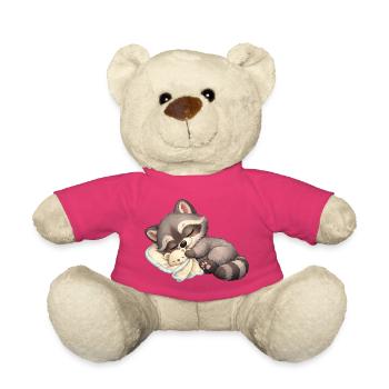 Bébé Oskar avec couette - Nounours - rose - Devant