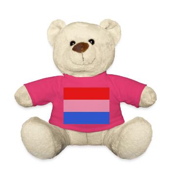 Drapeau luxembourgeois - Nounours - rose - Devant