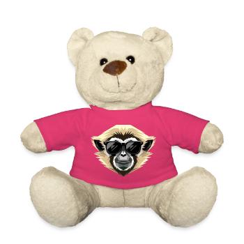 Gibbon Monkey Whitehand Gibbon Monkey Cute Lar Gibbons - Teddy Bear - pink - Front