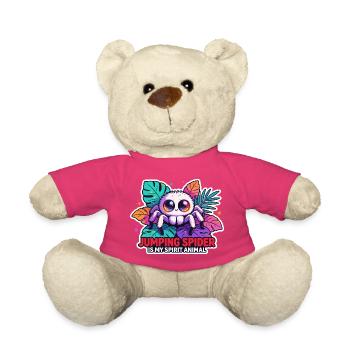 L’araignée sauteuse est mon animal spirituel mignon - Nounours - rose - Devant