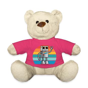Robot Ki rétro pour les passionnés de technologie et les fans de robots - Nounours - rose - Devant