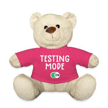 Testmodus am Grafik-Tee - Teddy - Pink - Vorne