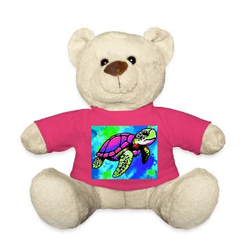 tortue - Nounours - rose - Devant