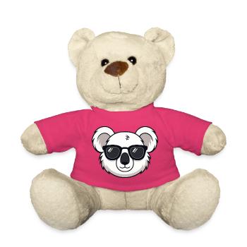 Weißer Koala Cartoon Schwarze Brille - Teddy - Pink - Vorne