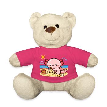 Un poulpe de plage de Kawaii construit un bac à sable - Nounours - rose - Devant