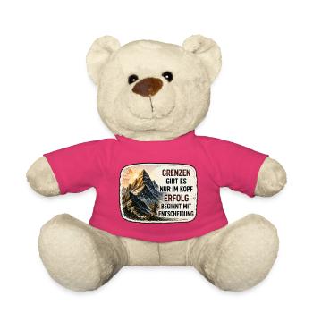 Grenzen gibt es nur im Kopf - Teddy - Pink - Vorne