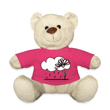 Fleur sous la pluie - Nounours - rose - Devant