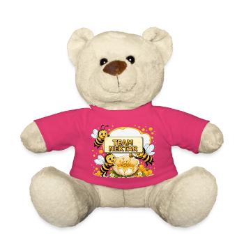 Biene Honig Imker Honigwabe Blumen Wiese Insekt - Teddy - Pink - Vorne