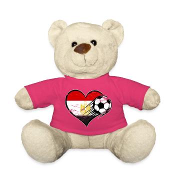 Ägypten Flagge Fußball mit Herz used - Teddy - Pink - Vorne
