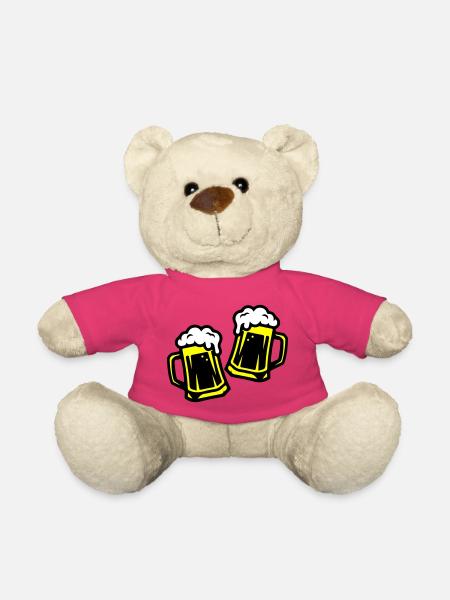Bier Anstoßen Saufen - Teddy - Pink