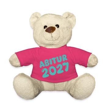 Abitur 2027 Retro Typography - Teddy Bear - pink - Front