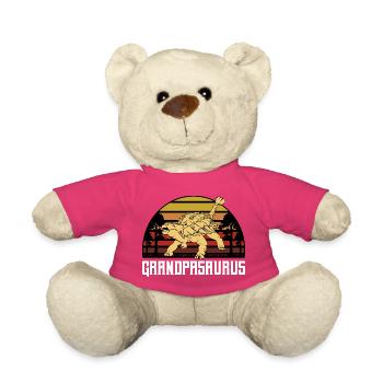 Grandparsaurus Sunset Dino-Print - Teddy - Pink - Vorne