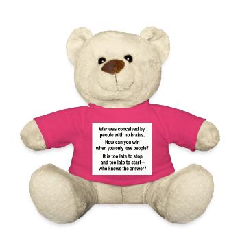 Kriegstypografie-Zitatplakat - Teddy - Pink - Vorne