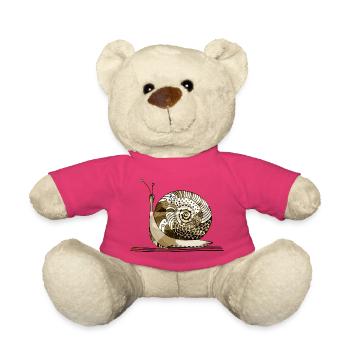 snail - Teddy Bear - pink - Front