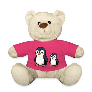 Pixel Penguin Duo - Nounours - rose - Devant